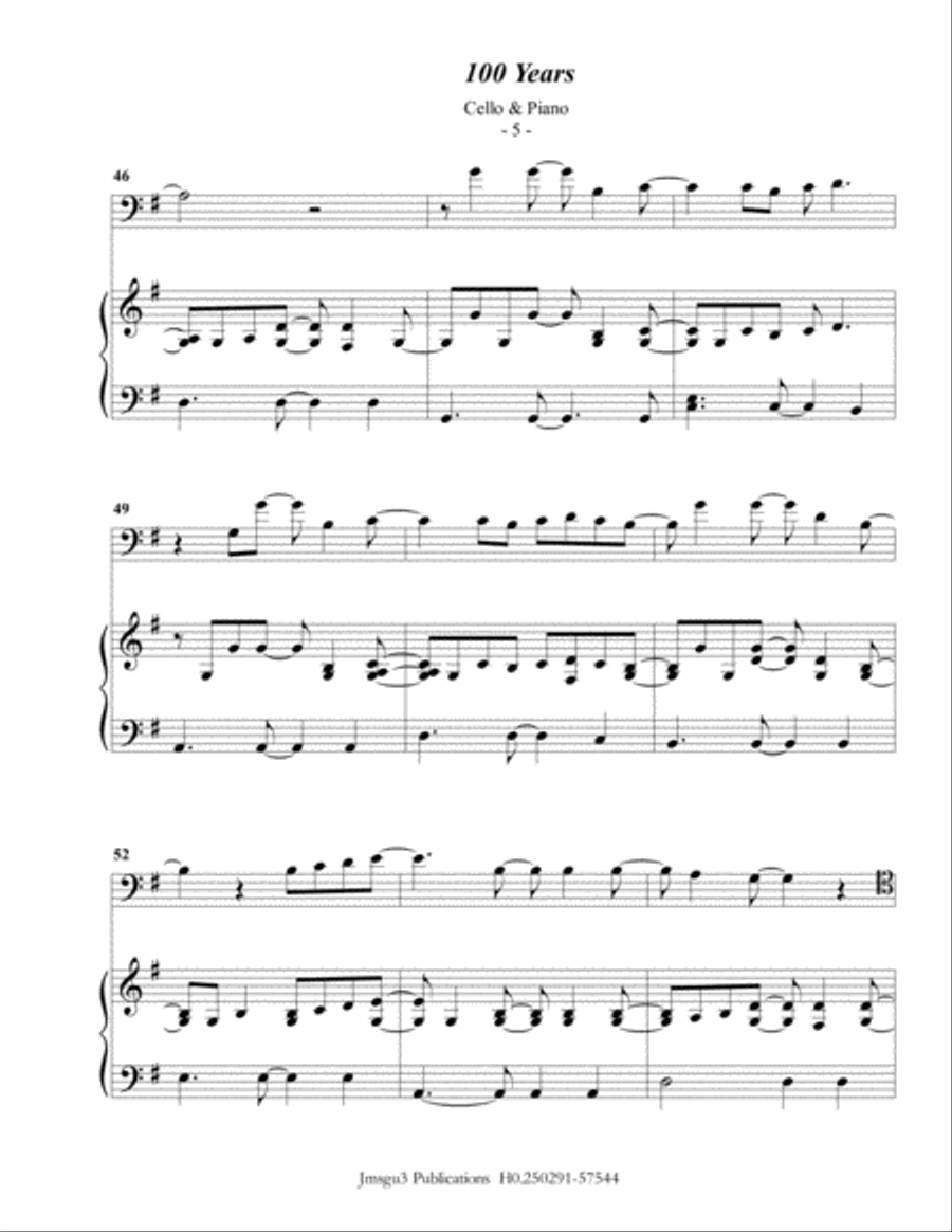 100 Years Piano scores gallery preview page 5