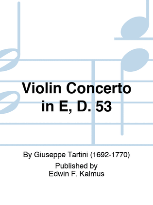Violin Concerto in E, D. 53