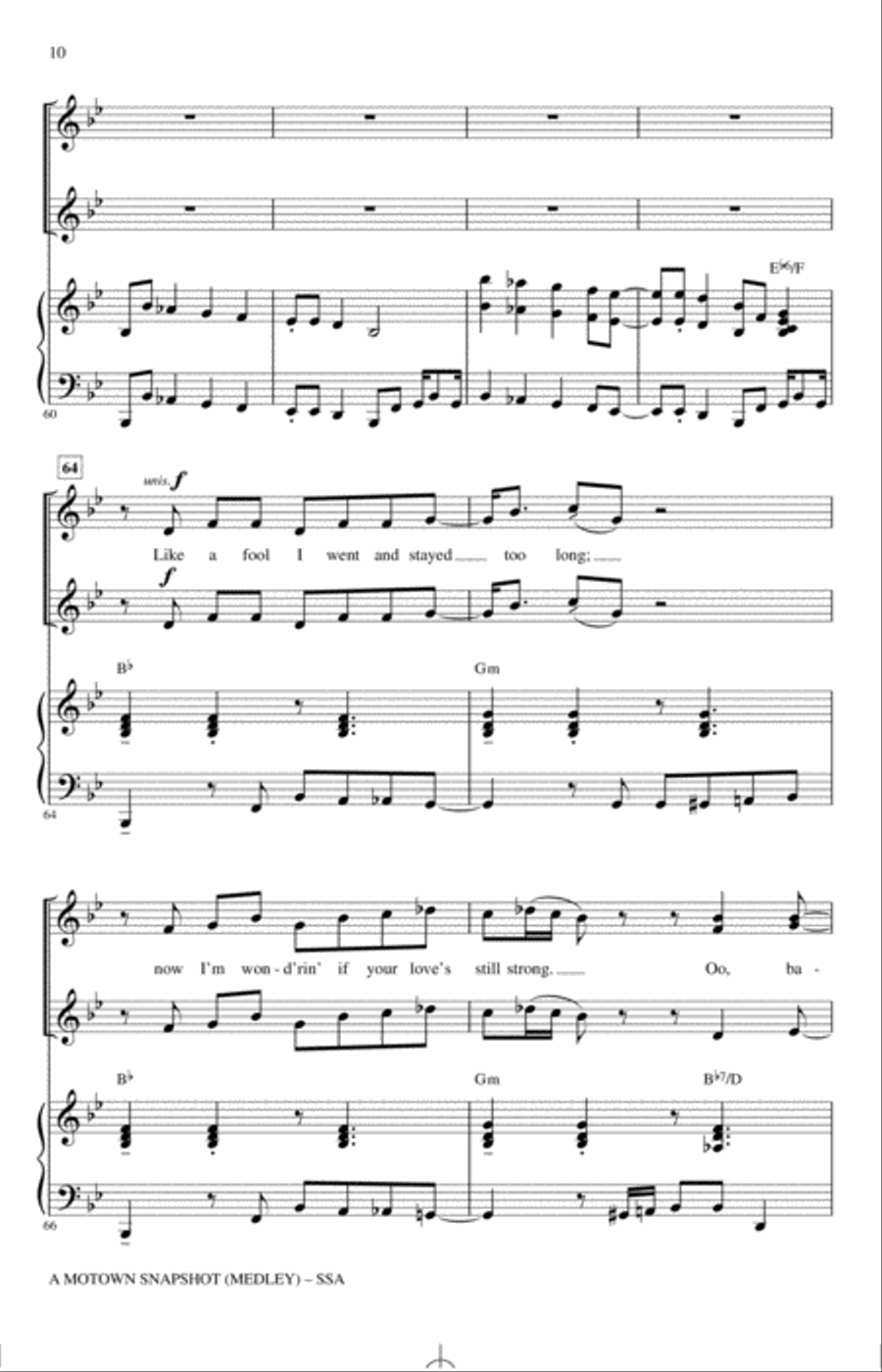 A Motown Snapshot (Medley) SSA scores gallery preview page 9