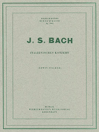 Book cover for J.S Bach: Italienisches Konzert