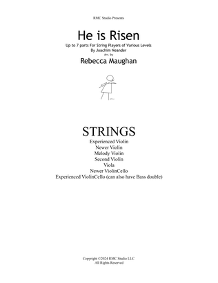 Book cover for He is Risen: For String players at varied levels