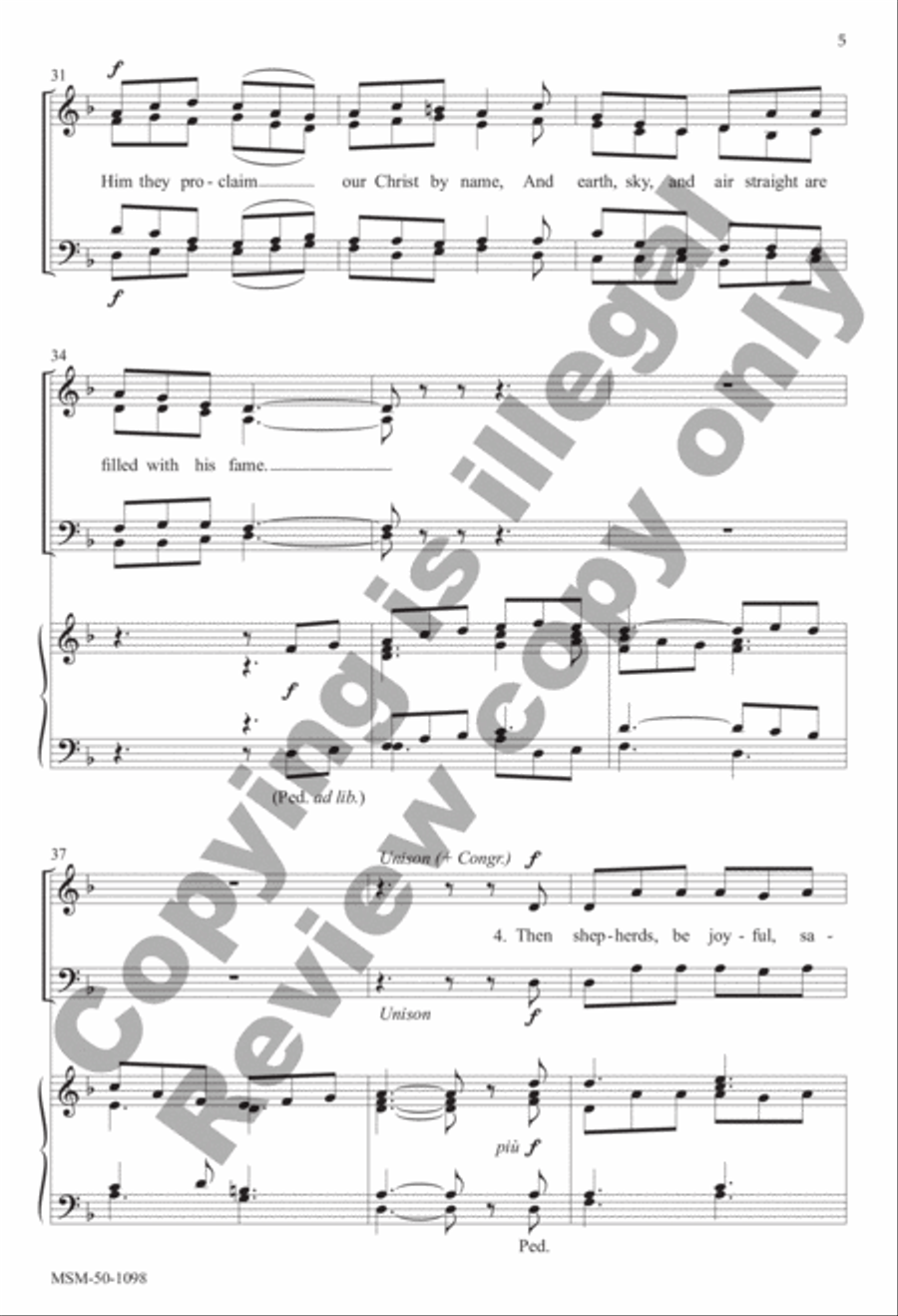 As Lately We Watched 4-Part scores gallery preview page 5