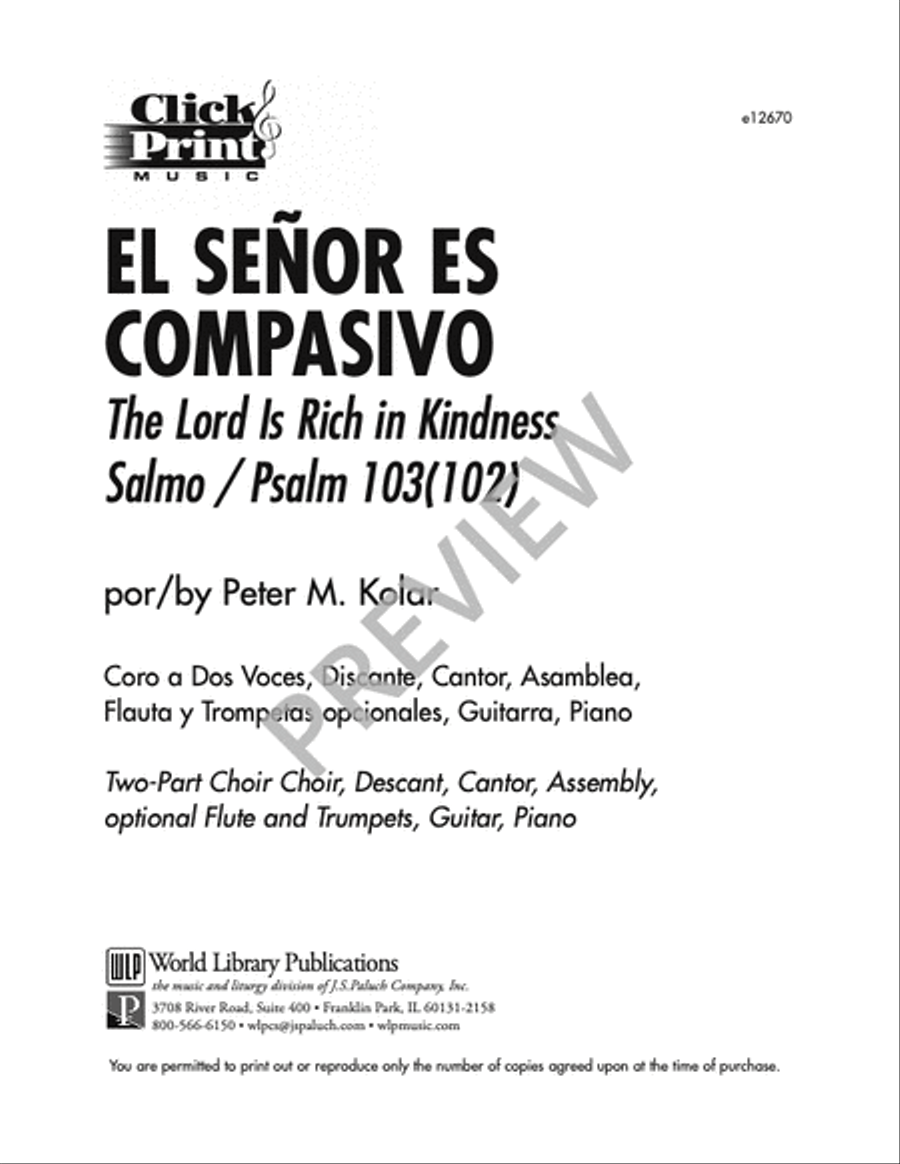 El Señor Es Compasivo (Salmo 103) 2-Part scores gallery preview page 6