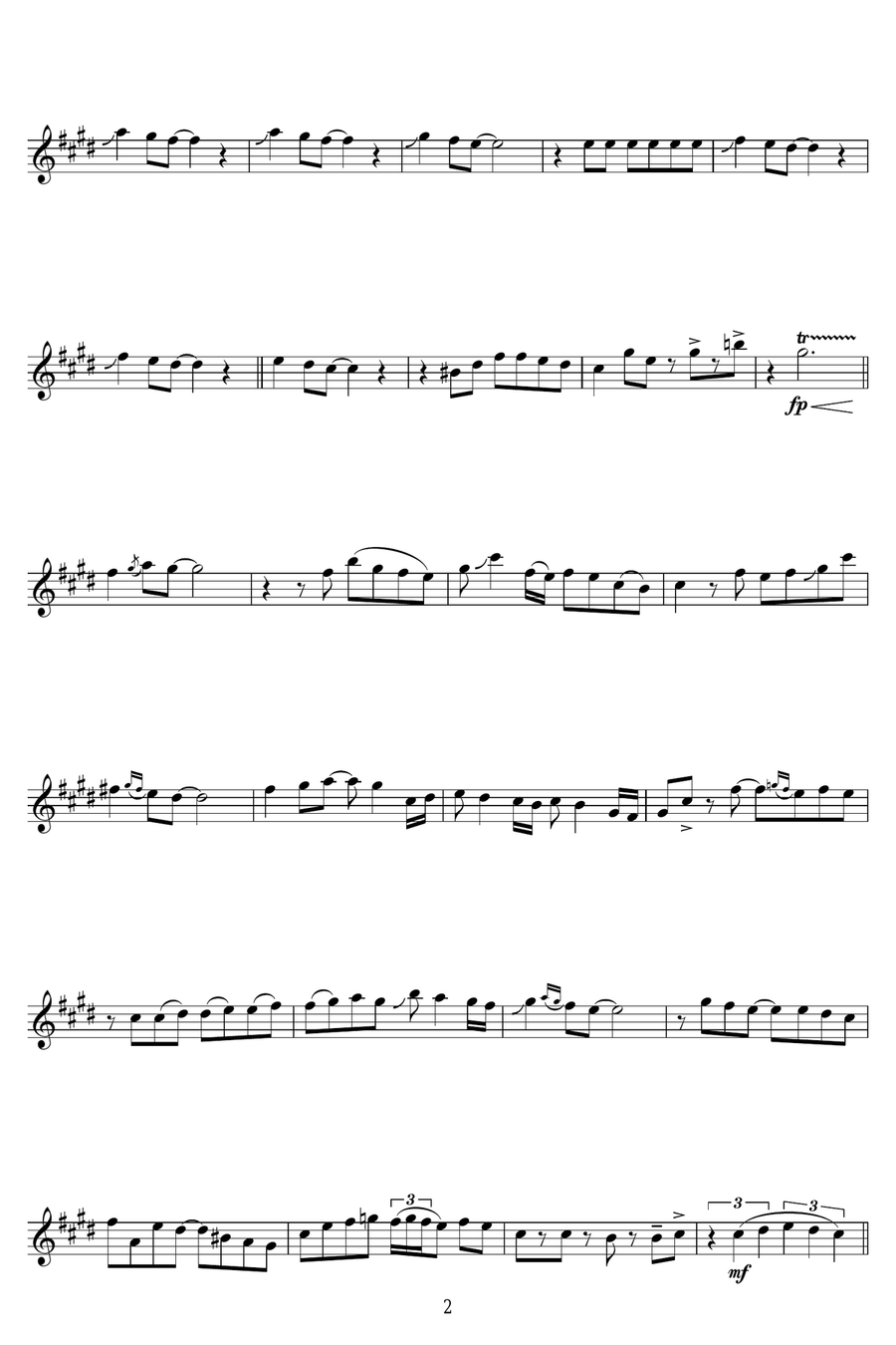 Sway (Quien Sera) Alto Saxophone scores gallery preview page 2