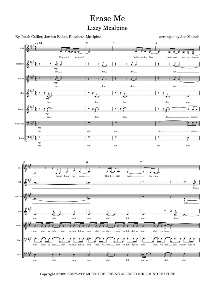 Erase Me Divisi scores gallery preview page 1