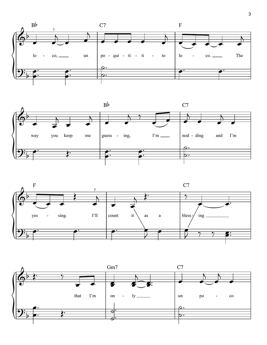 Un Poco Loco (from Coco) Easy Piano scores gallery preview page 3