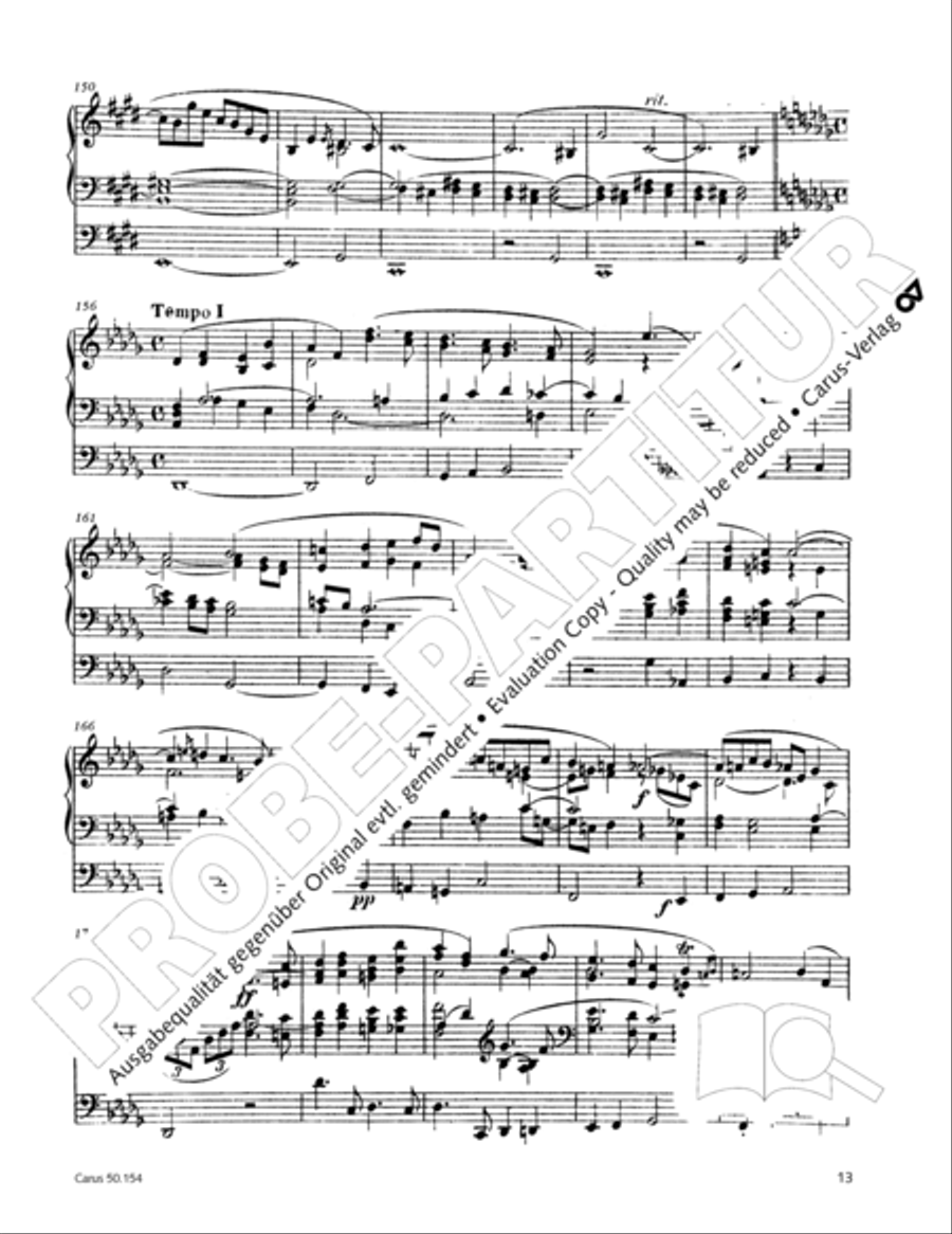 Organ Sonata No. 12 in D flat major Organ Solo scores gallery preview page 14