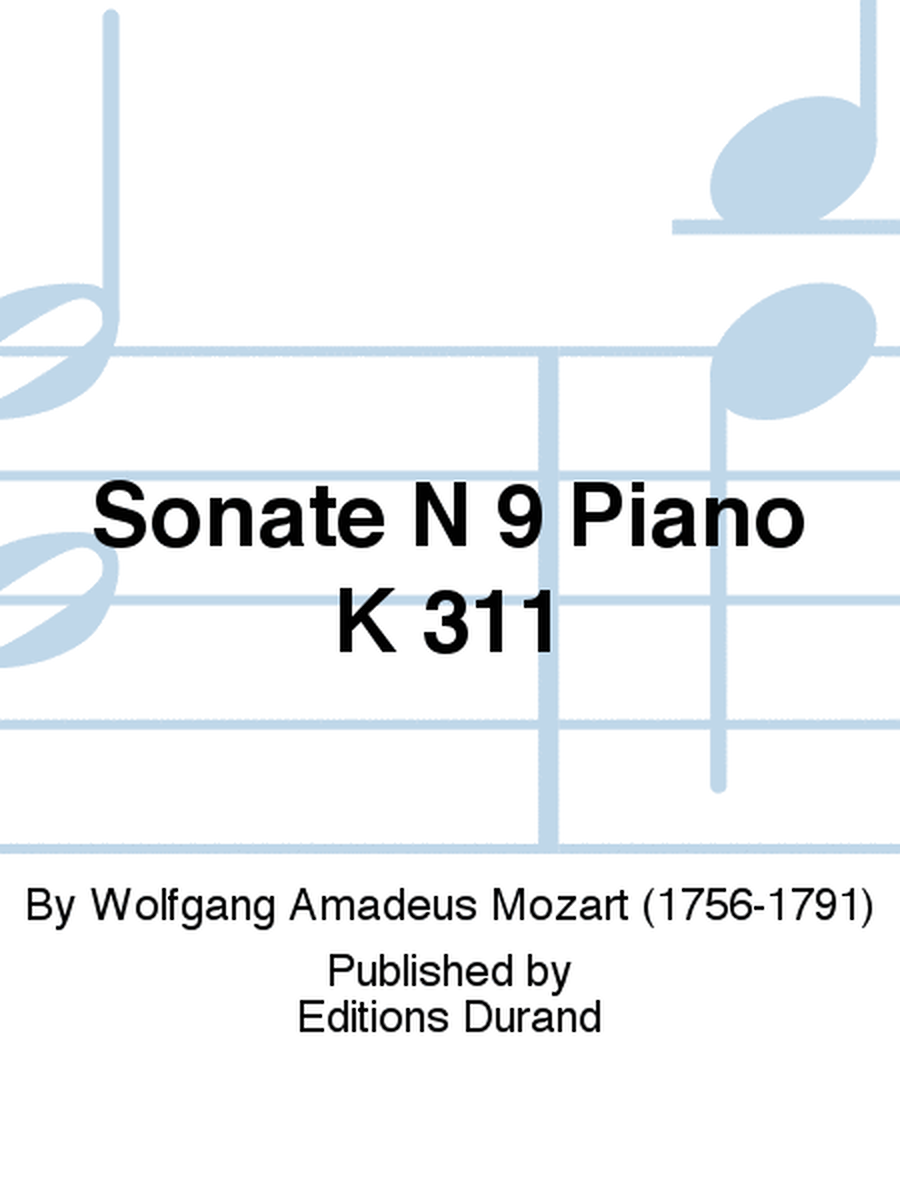 Sonate N 9 Piano K 311