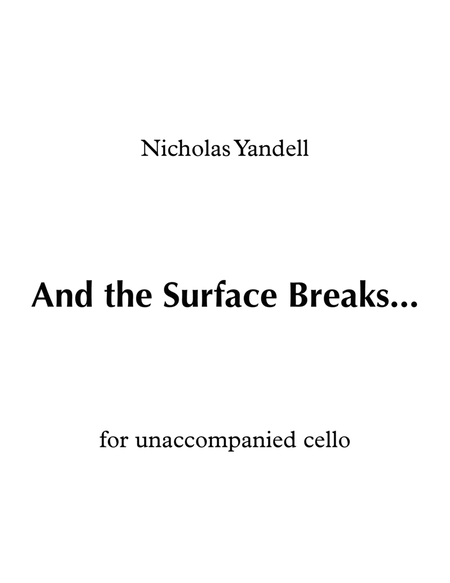 And the Surface Breaks for solo cello image number null