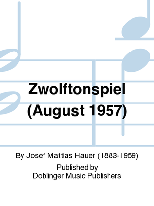 Book cover for Zwolftonspiel (August 1957)