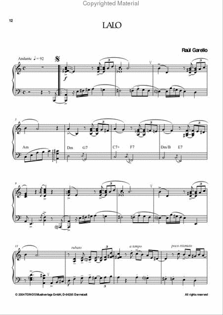 Tango Nuevo for piano solo 2