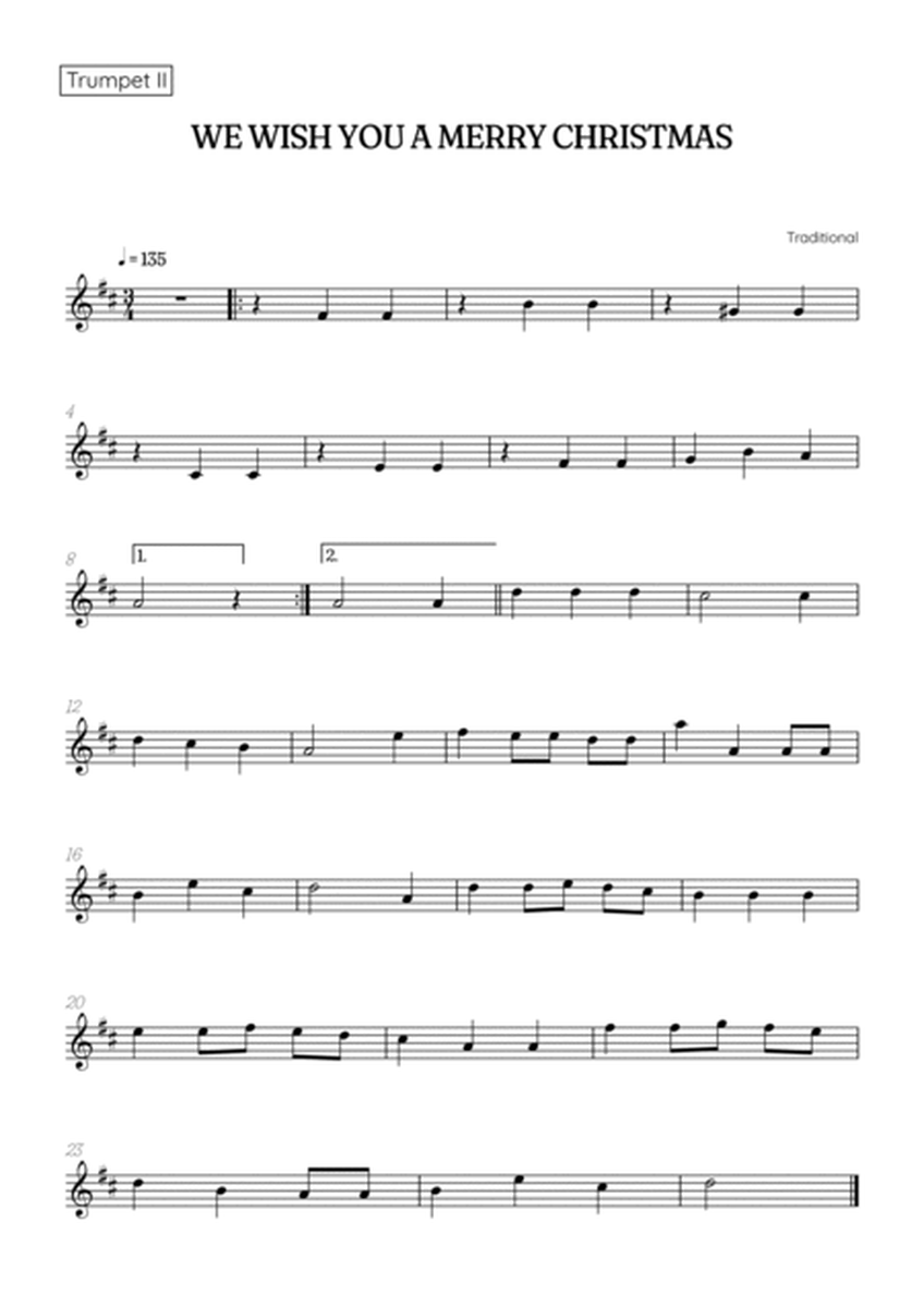 We Wish You a Merry Christmas for Brass Quintet • easy Christmas sheet music image number null