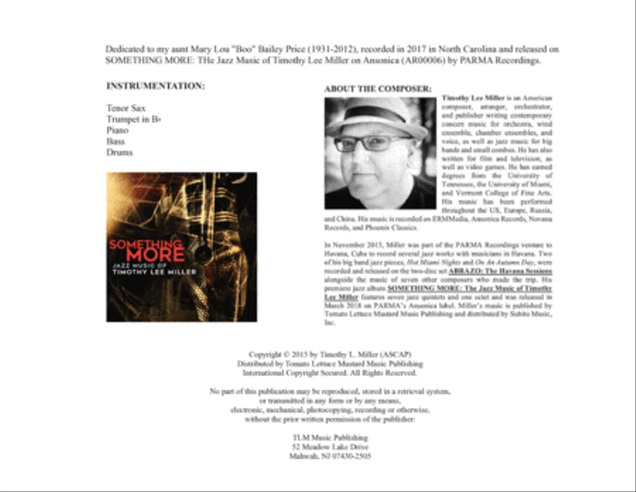 Boo's Bolero Boo's Bolero Jazz Ensemble scores gallery preview page 2