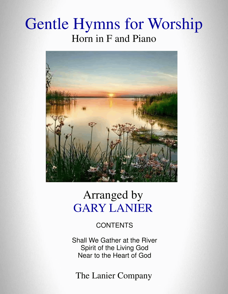GENTLE HYMNS FOR WORSHIP (Horn in F and Piano with Parts) Piano scores gallery preview page 1