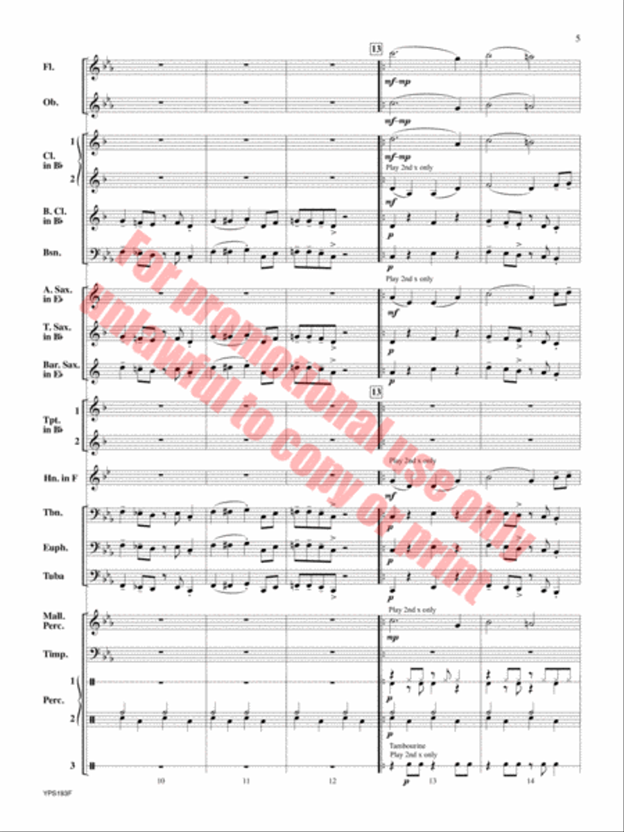 Midday Blues Concert Band scores gallery preview page 6