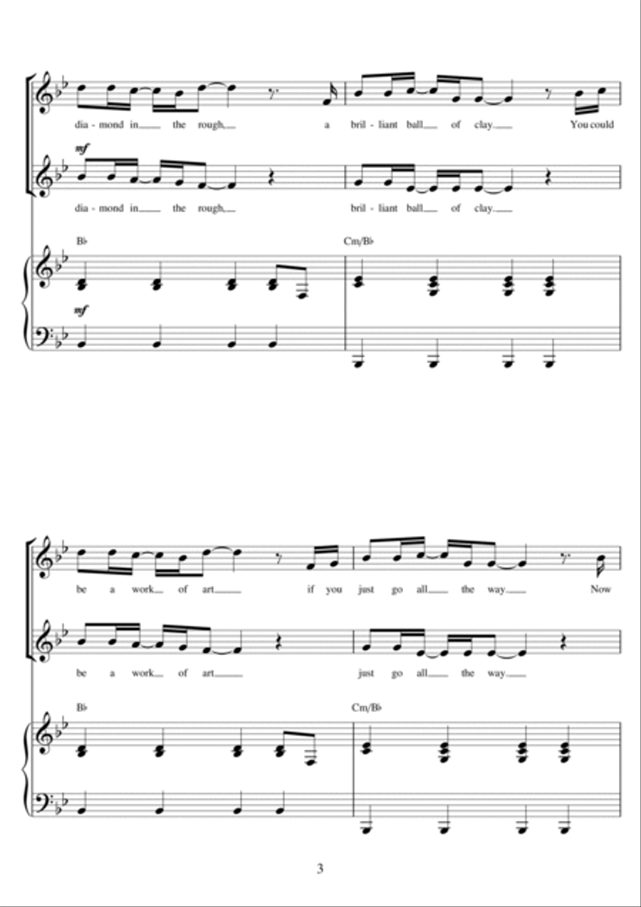 Kung Fu Fighting Choir scores gallery preview page 3