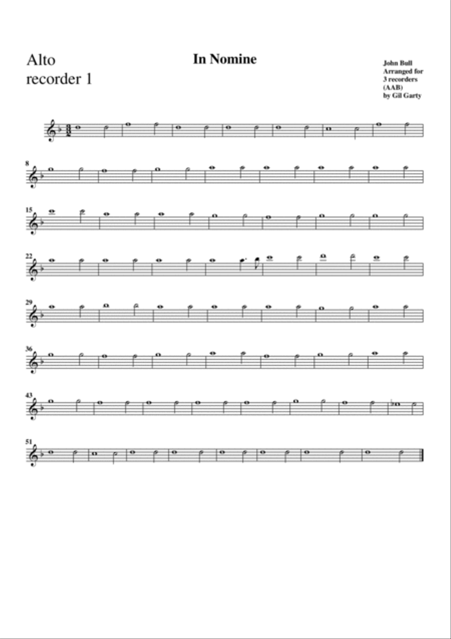 In Nomine a3 (arrangement for 3 recorders) Recorder scores gallery preview page 3