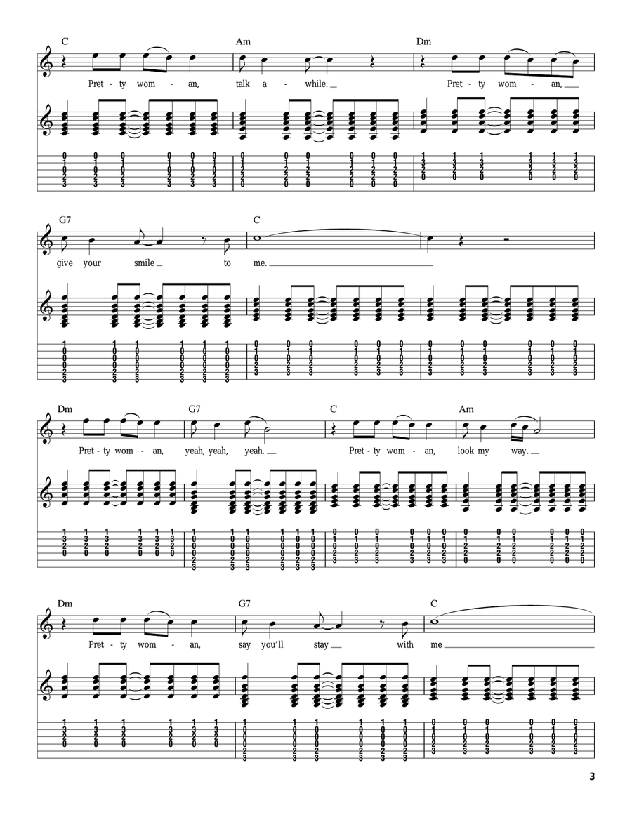 Oh, Pretty Woman Acoustic Guitar scores gallery preview page 3