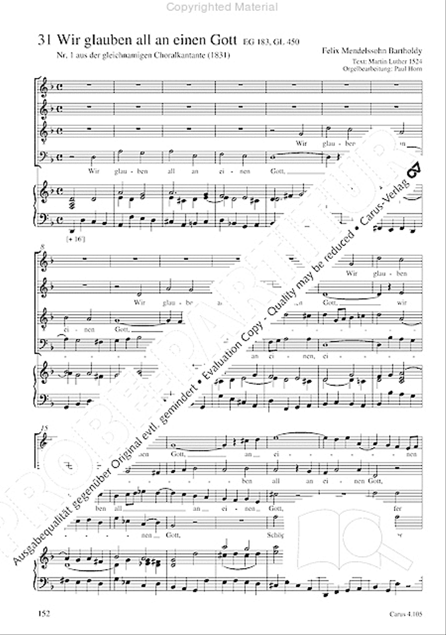 Choral collection Mendelssohn - editionchor Choir scores gallery preview page 153
