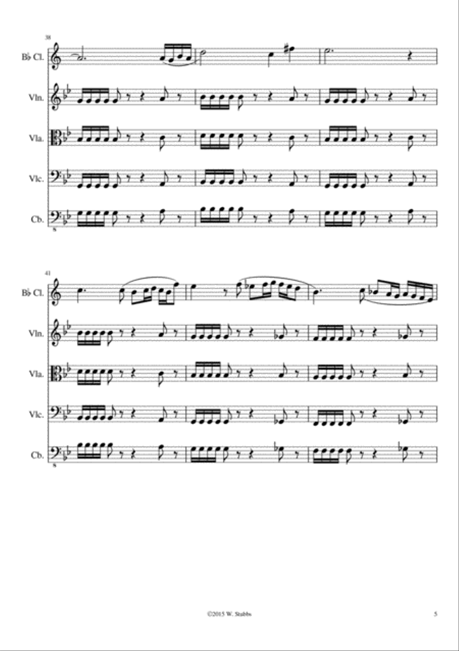 G minor Suite - III. 4/4 Small Ensemble scores gallery preview page 5
