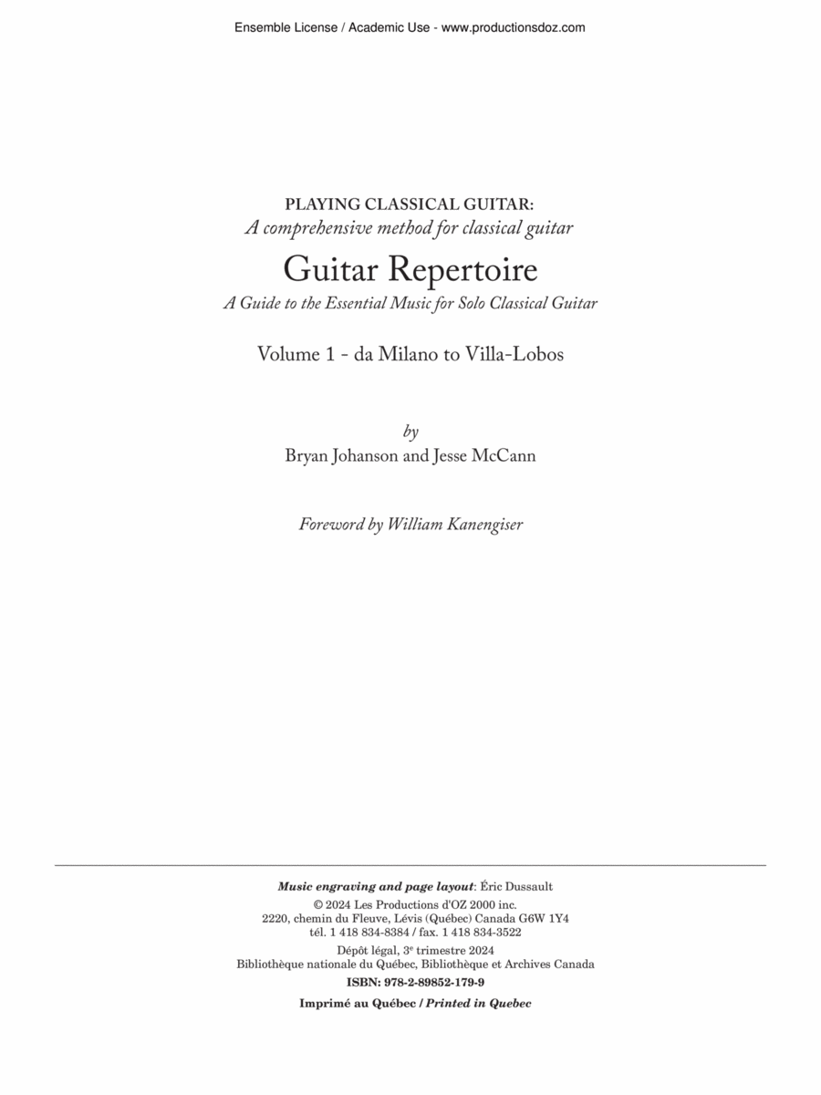 Guitar Repertoire, vol. 1 - da Milano to Villa-Lobos Classical Guitar scores gallery preview page 1