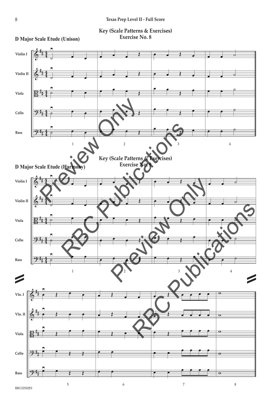 Texas Prep Level II (Score) Orchestra scores gallery preview page 7