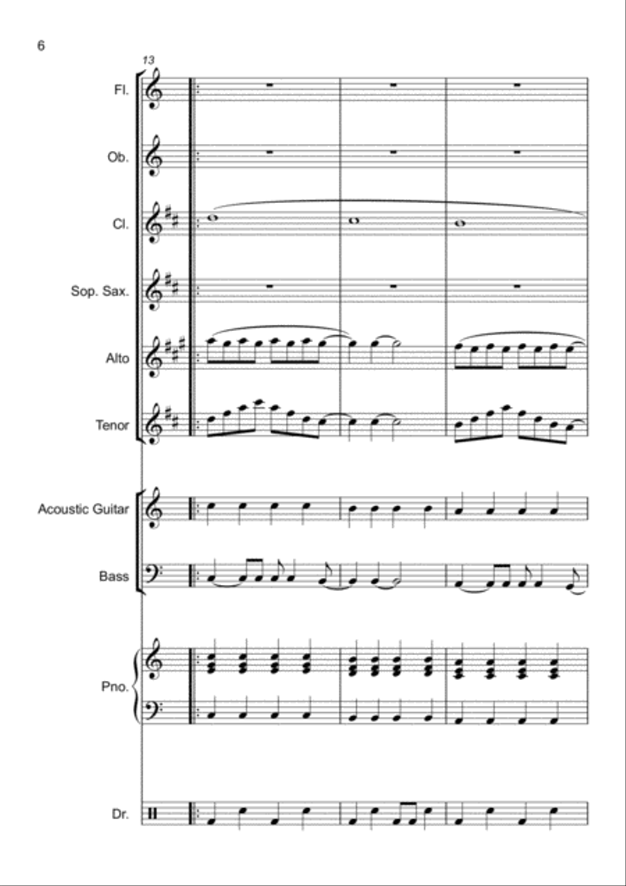 Sunrise (For Flexible/Big Band) Jazz Ensemble scores gallery preview page 6