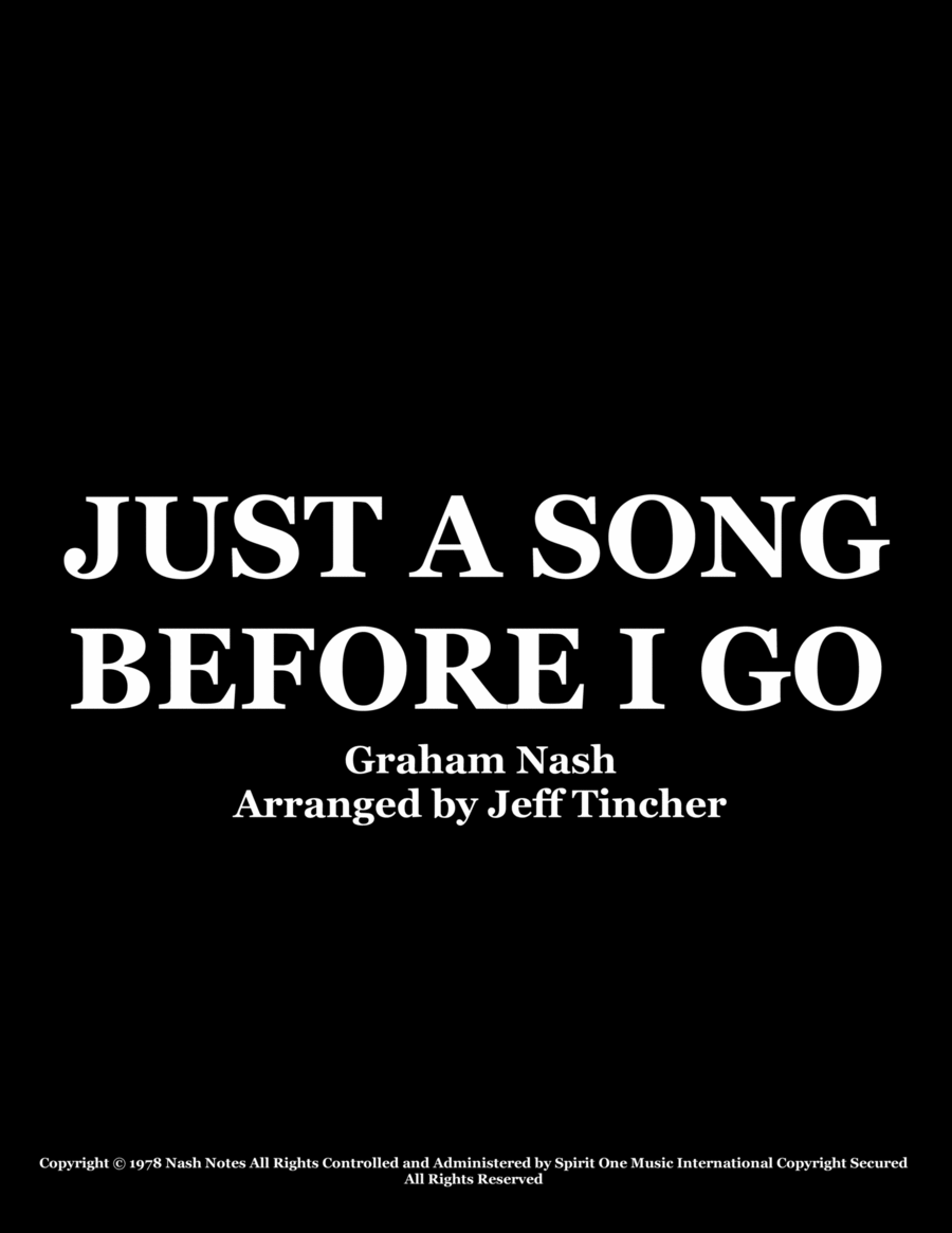 Just A Song Before I Go Piano, Vocal, Guitar scores gallery preview page 1