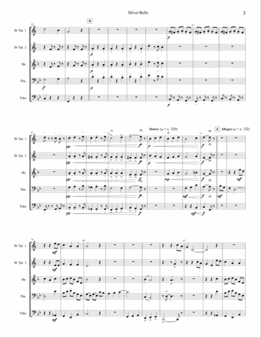 Silver Bells Brass Ensemble scores gallery preview page 4