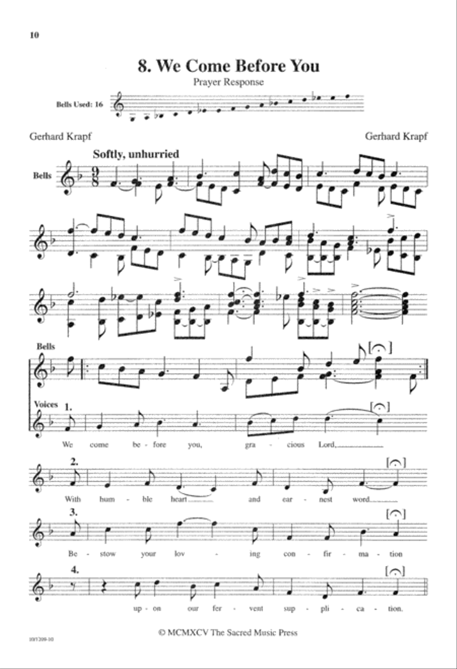 Responses for Handbells and Voices Unison Choir scores gallery preview page 10