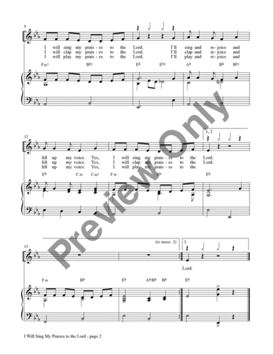 The Beatitudes Preschool Curriculum Spring Unison Choir scores gallery preview page 8