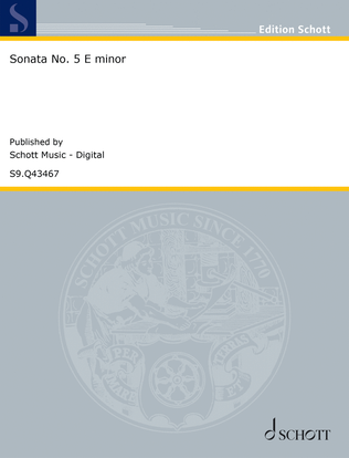 Book cover for Sonata No. 5 E minor