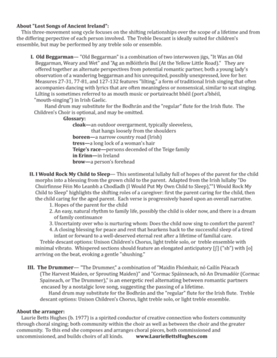 Lost Songs of Ancient Ireland [SATB with Treble Descant] 4-Part scores gallery preview page 2