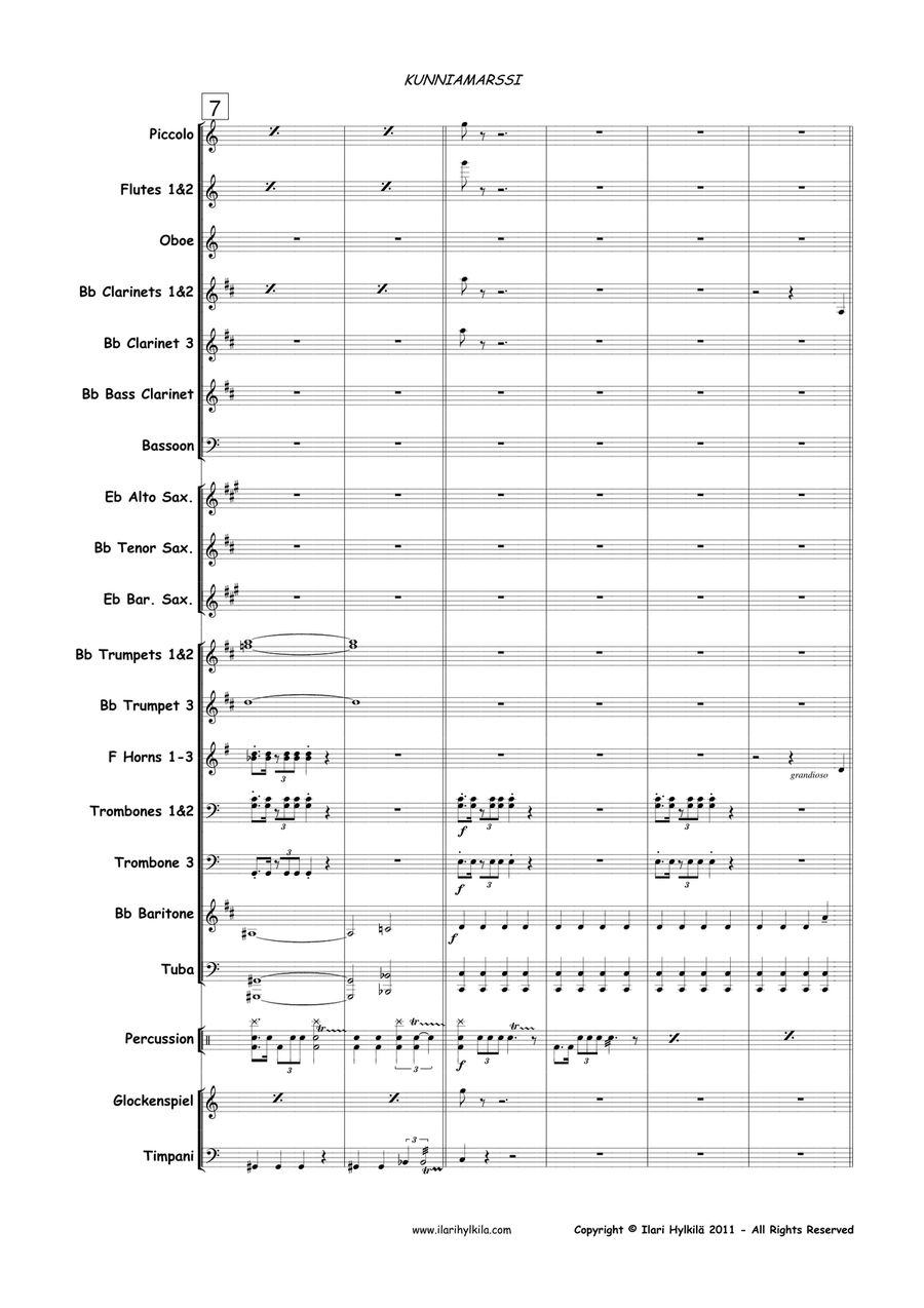 Honor March (for Concert Band) Concert Band scores gallery preview page 2