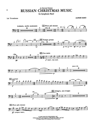 Russian Christmas Music: 1st Trombone
