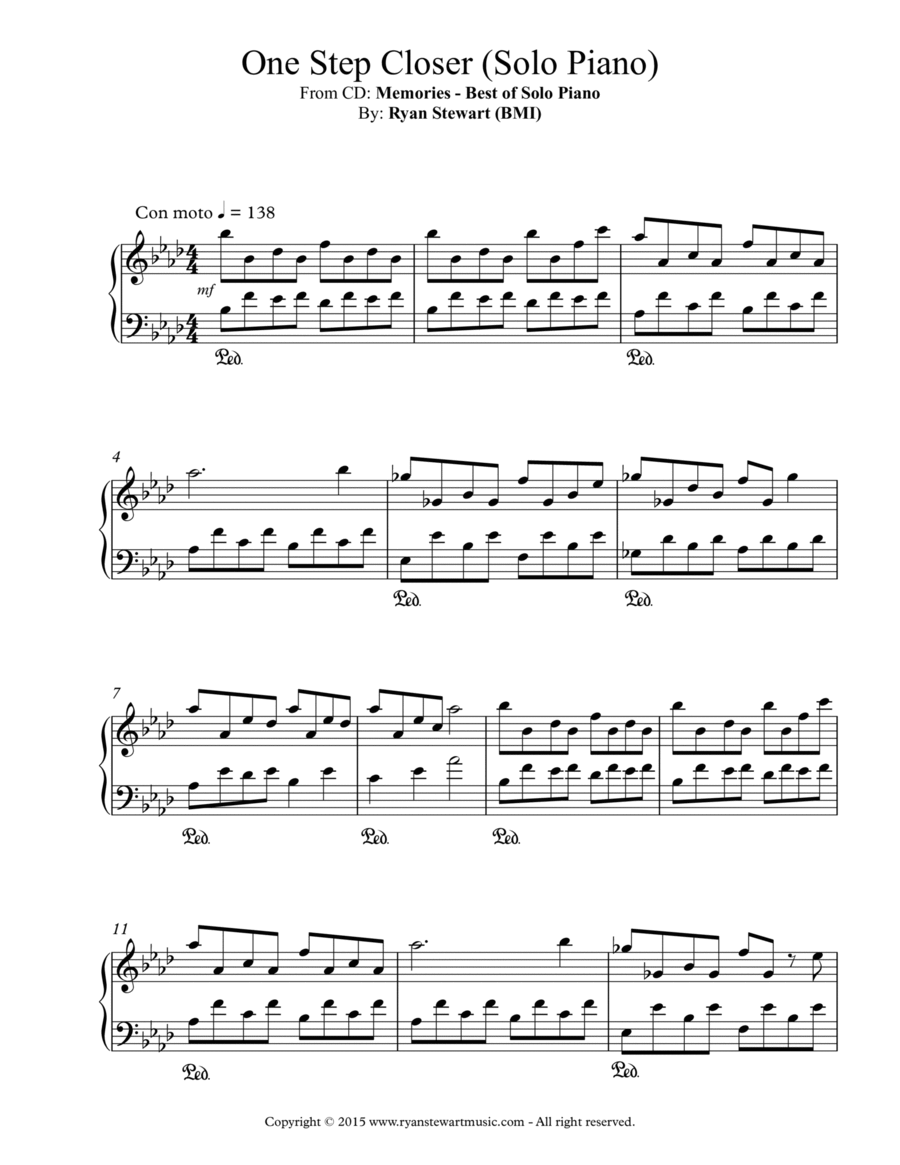 One Step Closer (Solo Piano) image number null