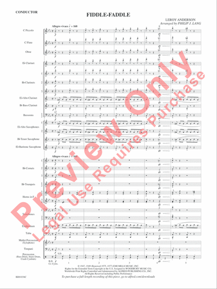 Fiddle-Faddle Concert Band scores gallery preview page 3