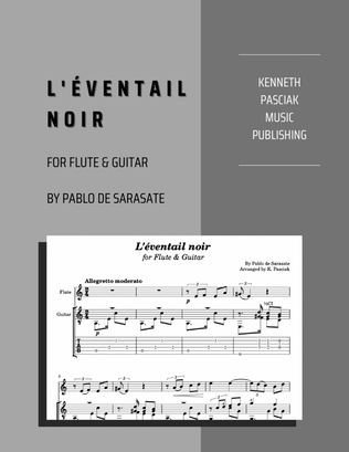 L'éventail noir (for Flute or Violin & Guitar)