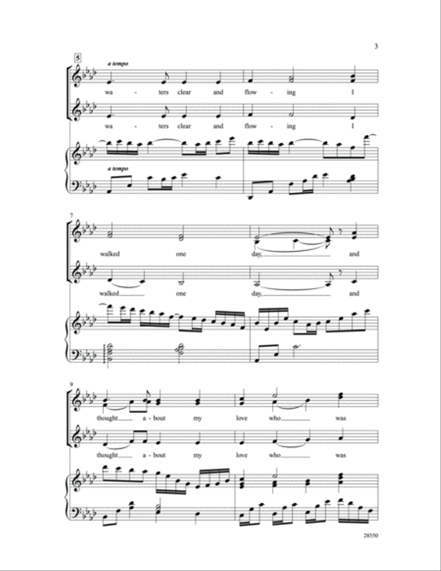 By Waters Clear and Flowing Women's Choir scores gallery preview page 3