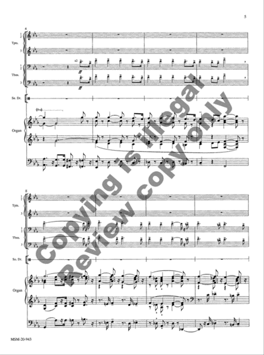 Salvum fac populum tuum Brass Ensemble scores gallery preview page 3