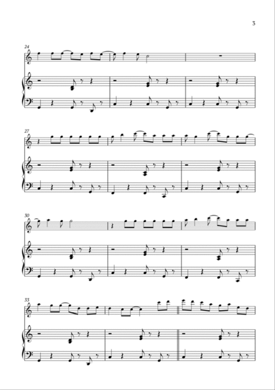 Kiss The Girl Violin Solo scores gallery preview page 3