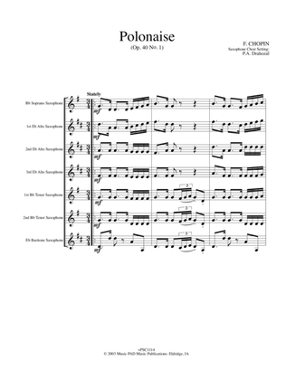 Polonaise (Op. 40 - #1) by Chopin (for saxophone choir)