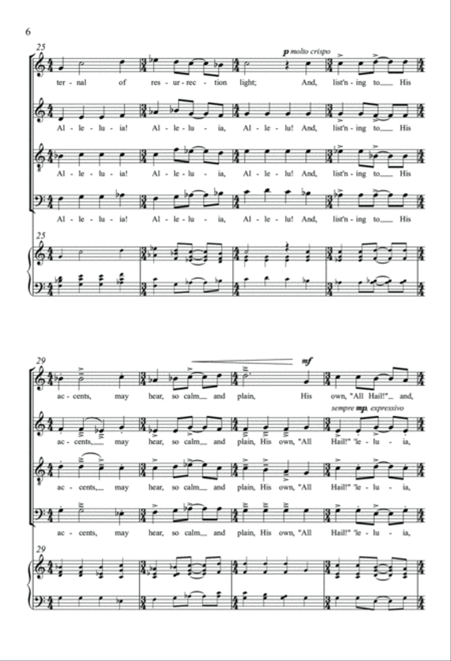 The Day Of Resurrection 4-Part scores gallery preview page 5