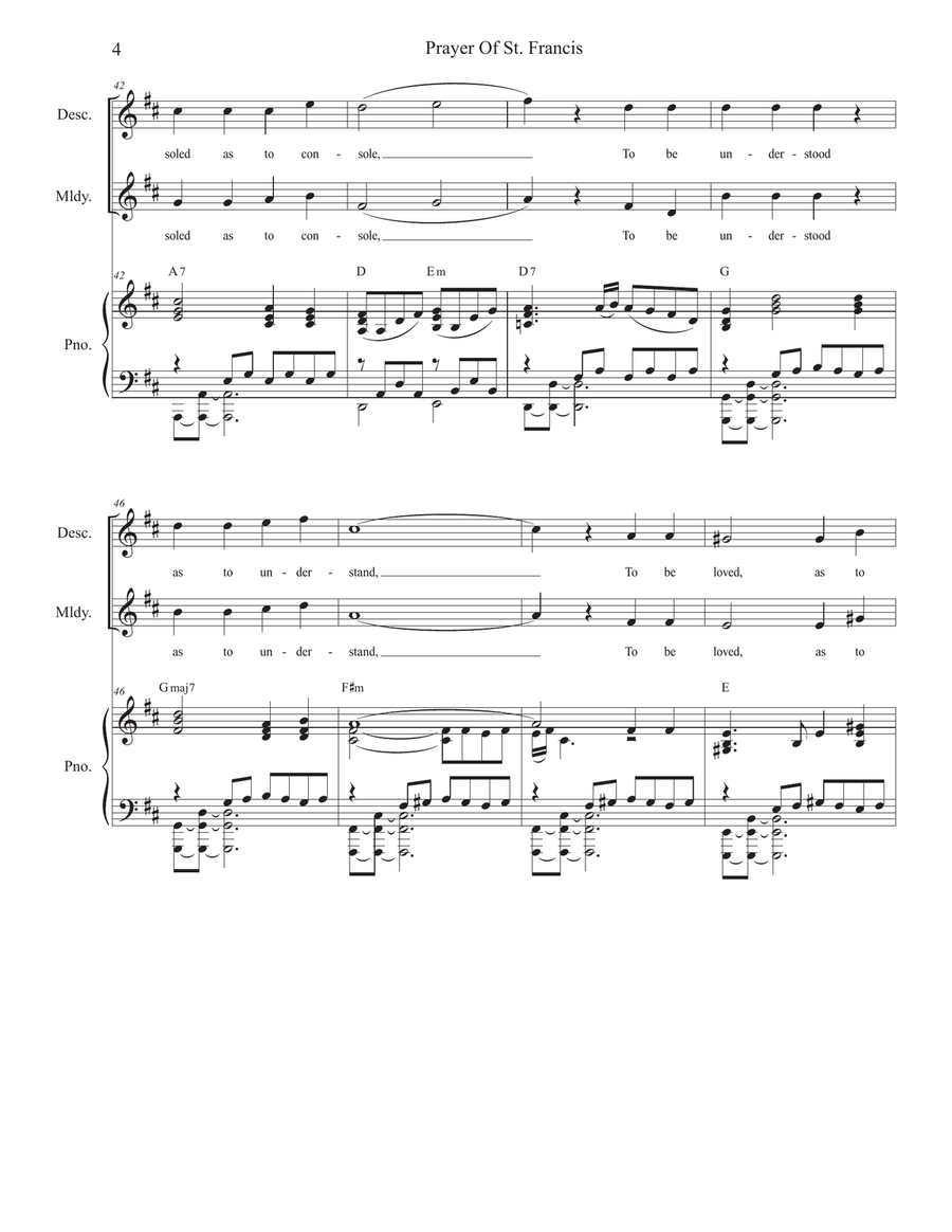 Make Me A Channel Of Your Peace (prayer Of St. Francis) Unison Choir scores gallery preview page 4