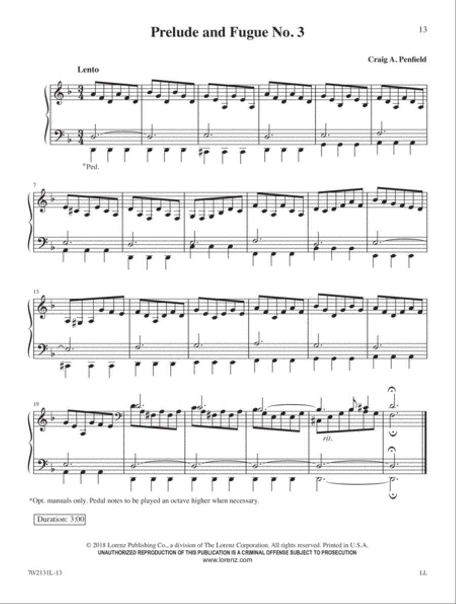 Eight New Little Preludes & Fugues Organ Solo scores gallery preview page 6
