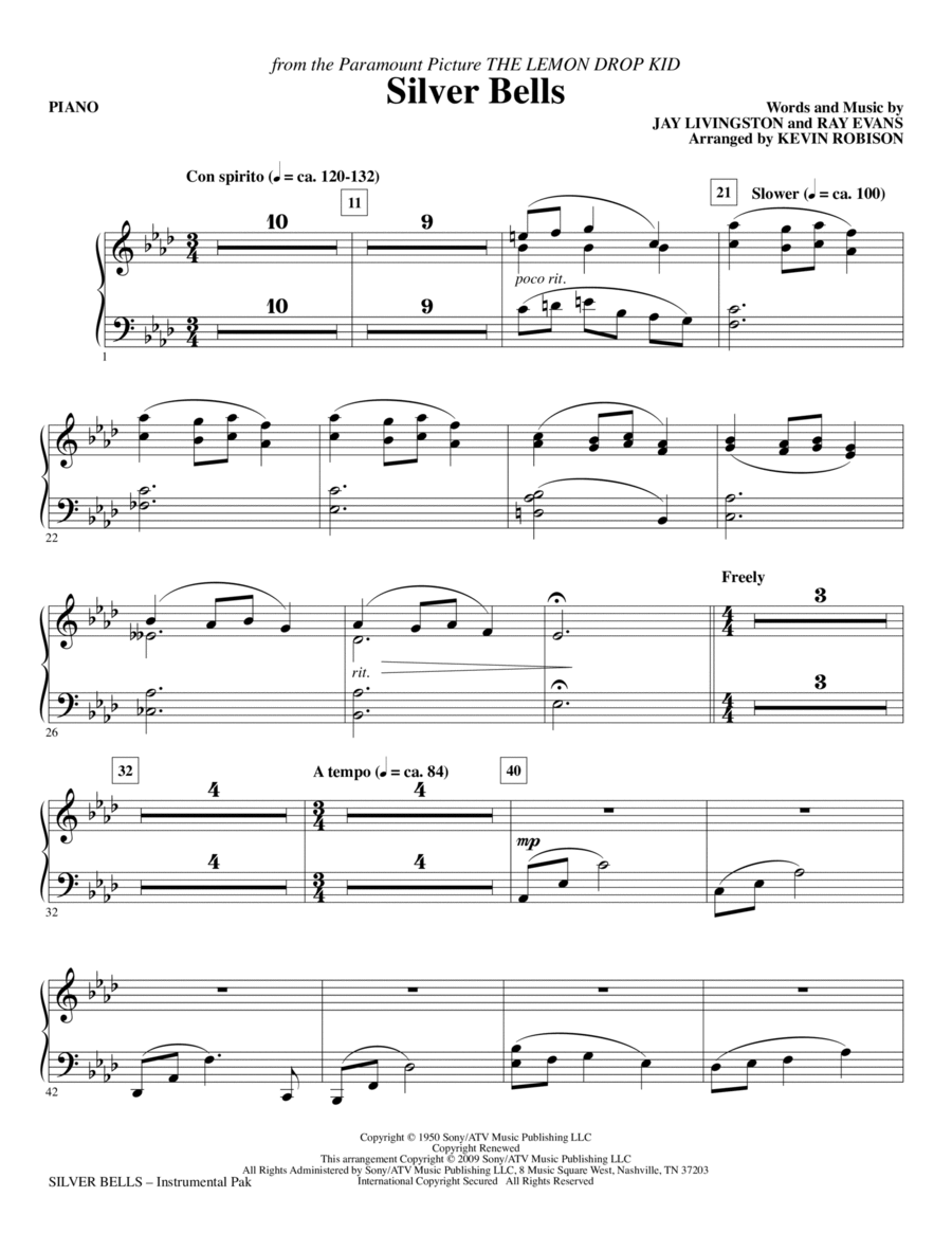 Silver Bells - Piano Choir scores gallery preview page 1