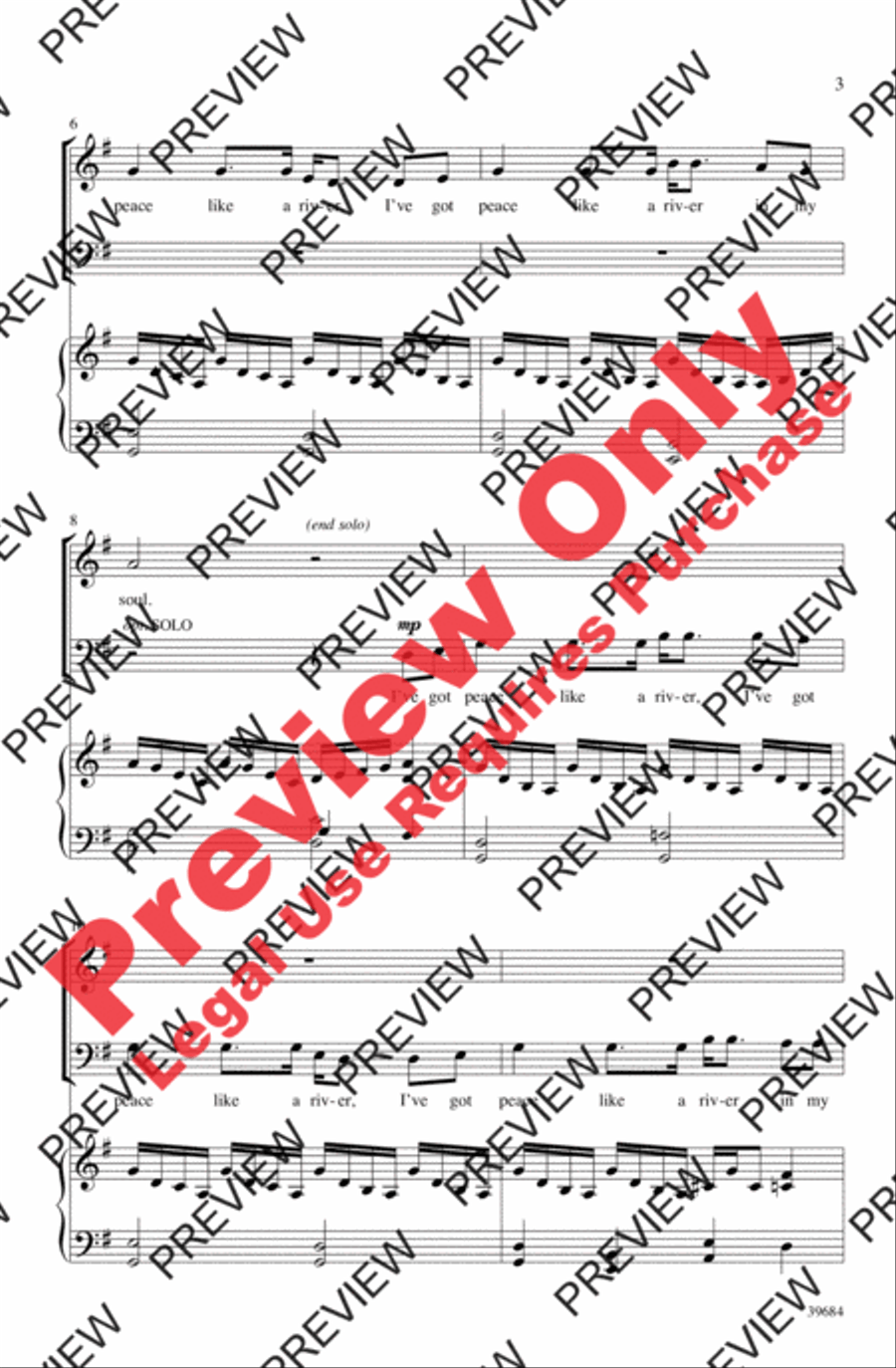 Peace Like a River 3-Part scores gallery preview page 3