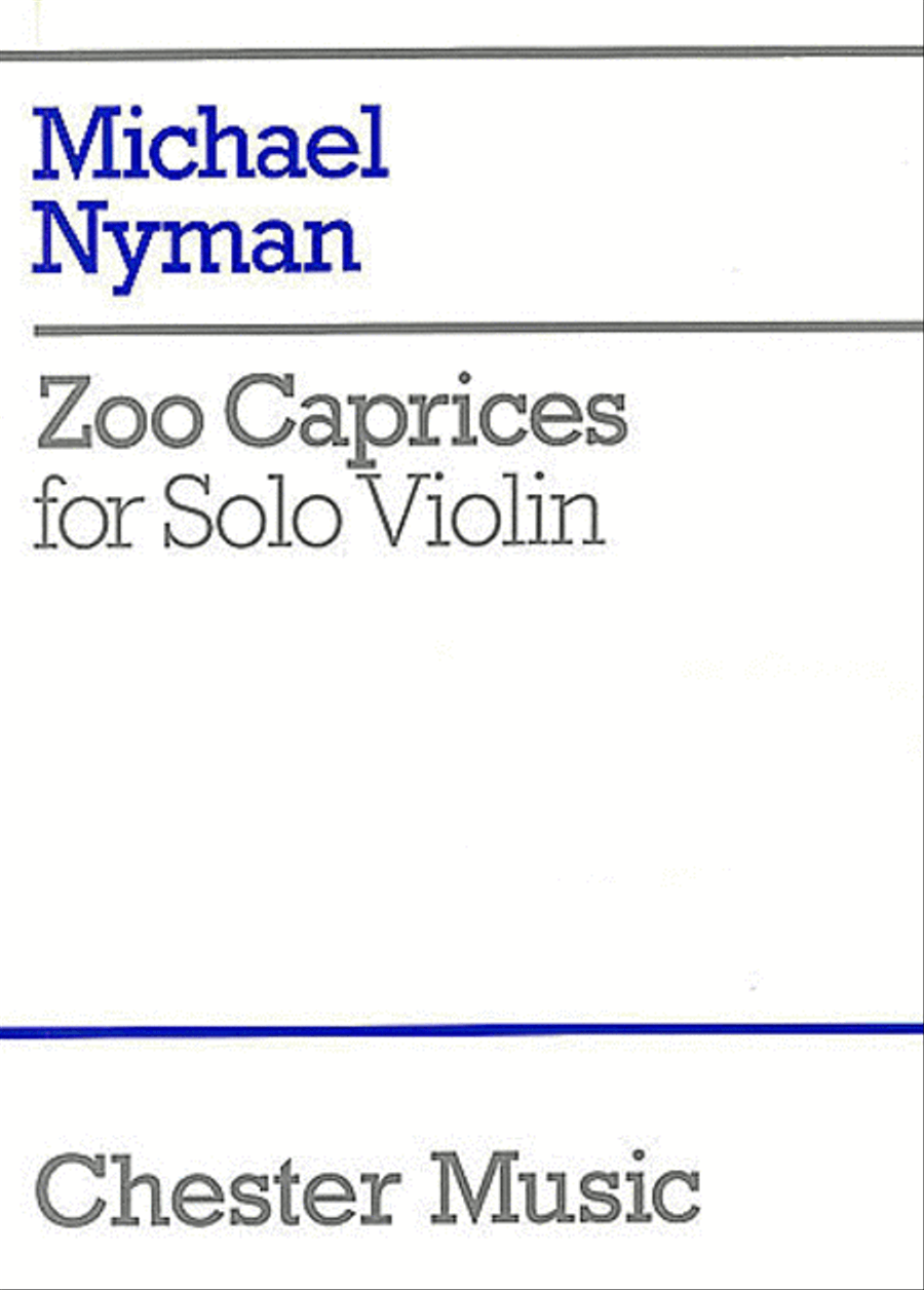 Michael Nyman: Zoo Caprices For Solo Violin Violin Solo scores gallery preview page 1