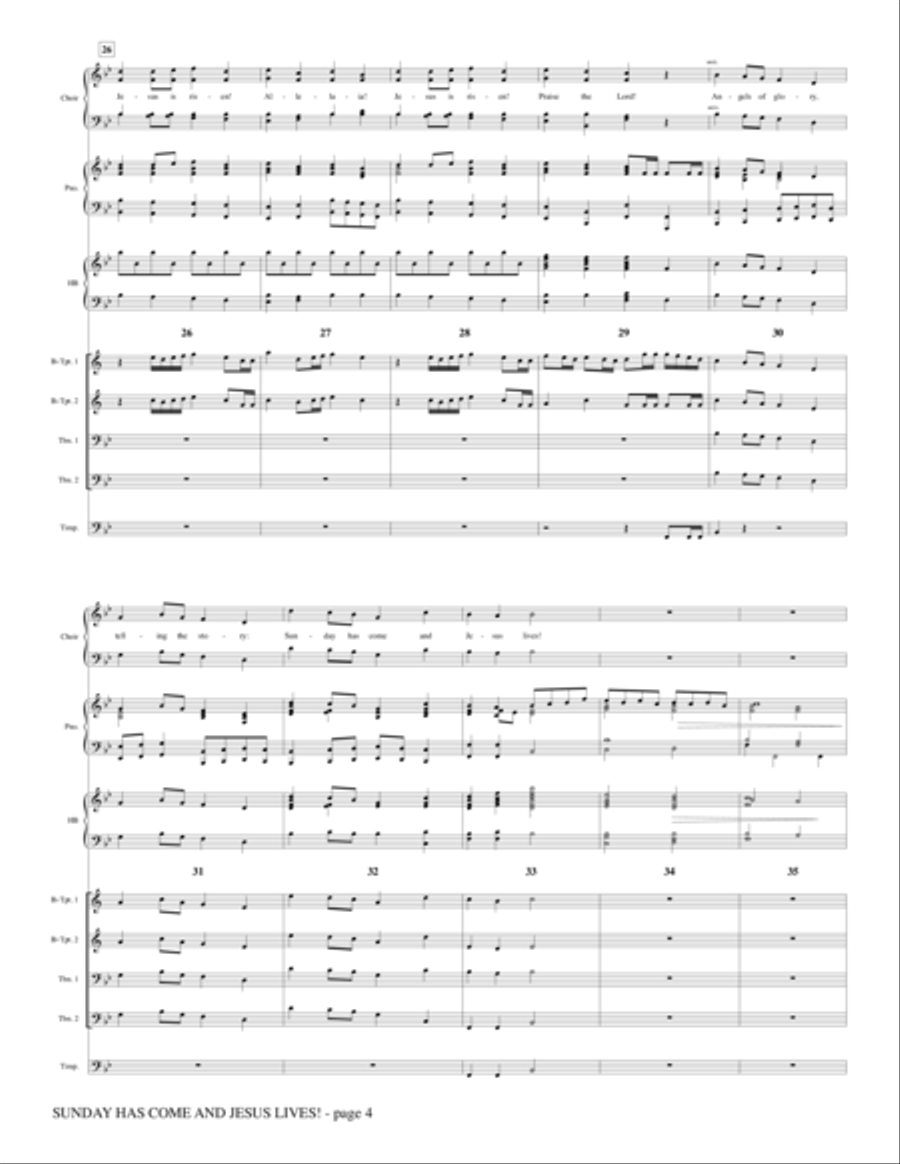 Sunday Has Come and Jesus Lives! - Full Score Choir scores gallery preview page 4