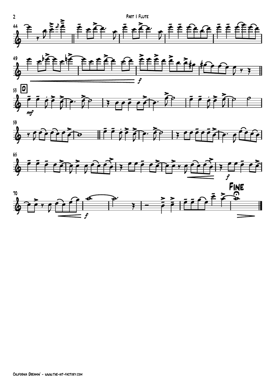 California Dreamin' Woodwind Trio scores gallery preview page 6